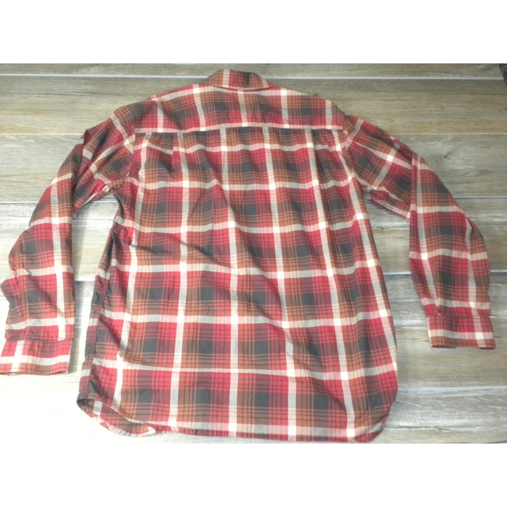 Carhartt Shirt Mens L Red Black Plaid Rugged Flex Relaxed Lightweight Workwear - Picture 3 of 9